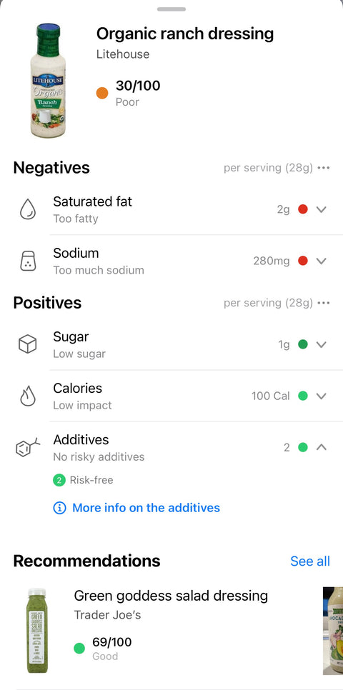 What's in my food? The free app YUKA allows you to scan the barcode to see.