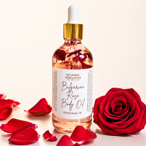 Bulgarian Rose Oil – 100% Organic- Fast Absorbing Botanical Body Oil