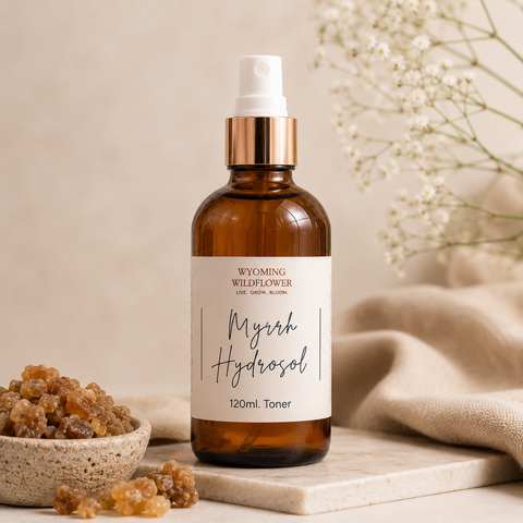 Myrrh Hydrosol Facial Mist- Organic, Anti-Aging, Firming & Skin-Repair, Pure Steam Distilled