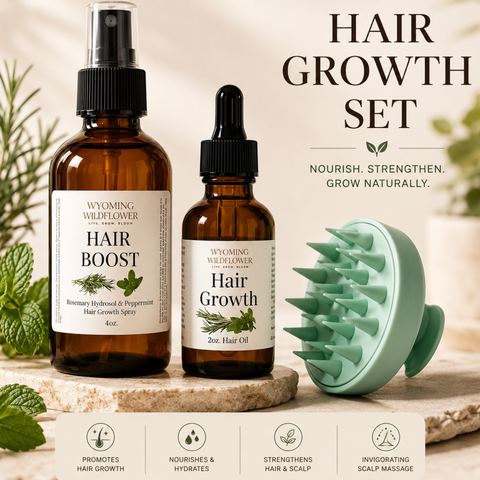 Hair Growth Set- Tonic, Hair Oil & Scalp Massager Kit