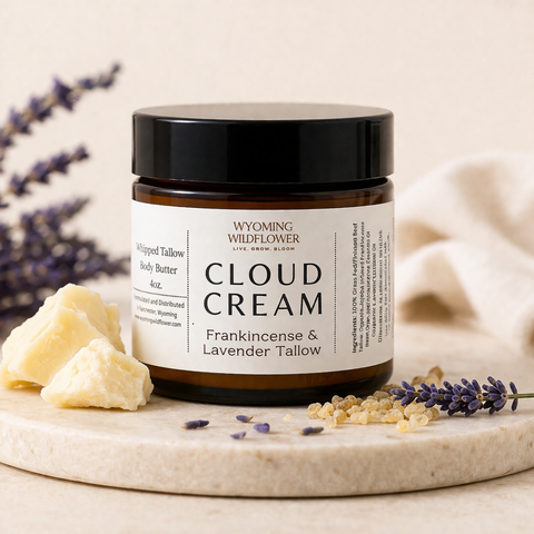 Cloud Cream Whipped Tallow- Lavender & Frankincense Moisturizer