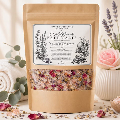 Bath Salts by Wyoming Wildflower- Escape, Relax & Breathe- 6 scents to choose from