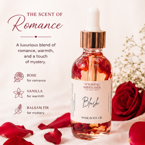 Blush Body Oil- Floral & Vanilla Hydrating Skin Oil