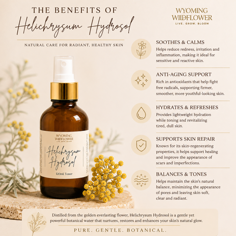 Helichrysum Hydrosol Toner- Reduce Redness & Barrier Health