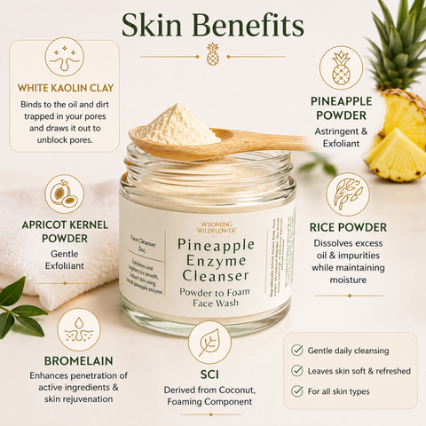 Pineapple Enzyme Cleansing Powder- Gentle Exfoliating Cleanser