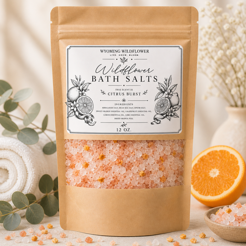 Bath Salts by Wyoming Wildflower- Escape, Relax & Breathe- 6 scents to choose from