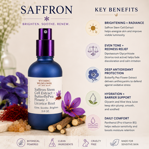 Toner Trio- Frankincense & Rose Hydrosols + Saffron Stem Cell Extract