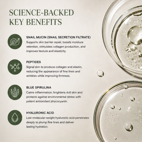 Snail Mucin Peptide Complex + Blue Spirulina- Skin Renewal