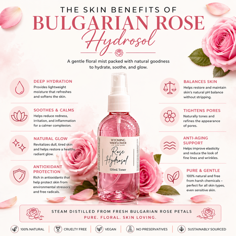 Bulgarian Rose Hydrosol Toner- Tighten & Hydrate Skin