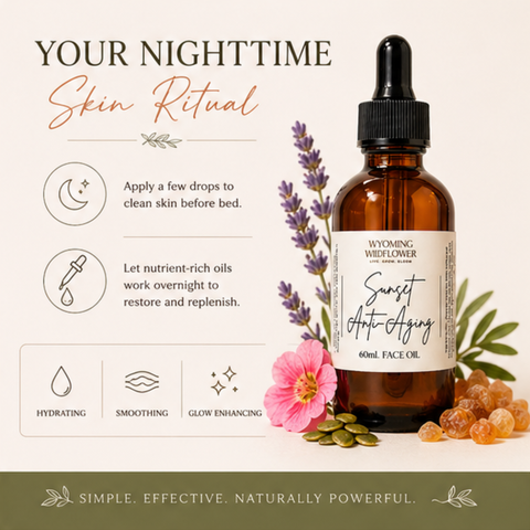 Sunset Anti-Aging Face Oil- Night Renewal Oil Blend