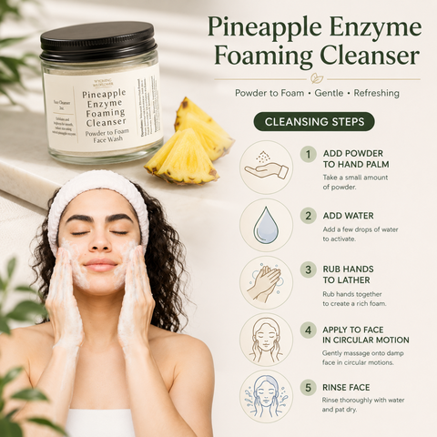 Pineapple Enzyme Cleansing Powder- Gentle Exfoliating Cleanser