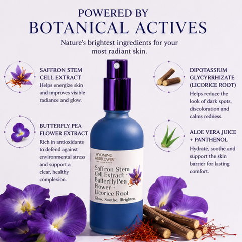 Saffron Stem Cells + Butterfly Pea Flower + Licorice Root Toner- Brighten & Balance