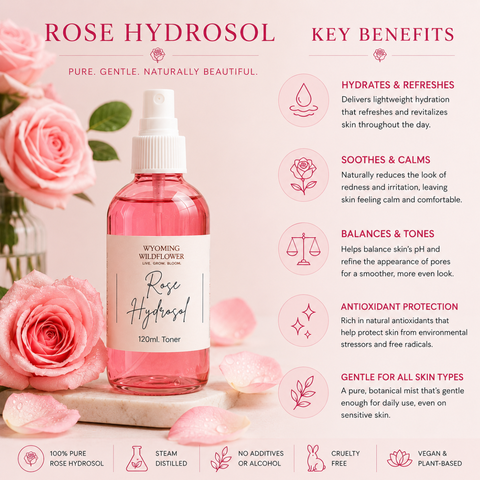 Toner Trio- Frankincense & Rose Hydrosols + Saffron Stem Cell Extract
