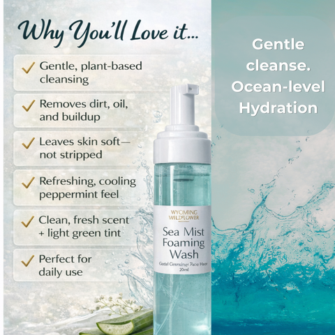 Sea Mist Foaming Wash- Plant Based Fiber- Biodegradable- Clean, Gentle, Effective