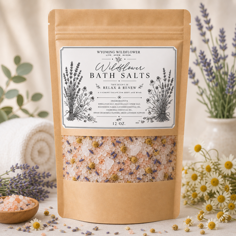 Bath Salts by Wyoming Wildflower- Escape, Relax & Breathe- 6 scents to choose from