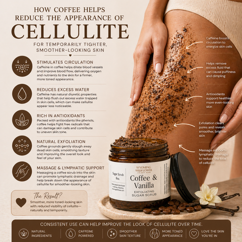 Coffee & Vanilla Exfoliating Sugar Scrub- Smooth & Brighten