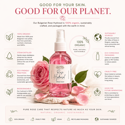 Bulgarian Rose Hydrosol Toner- Tighten & Hydrate Skin