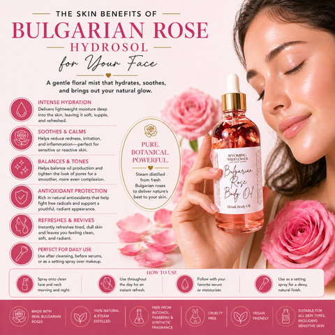 Bulgarian Rose Oil – 100% Organic- Fast Absorbing Botanical Body Oil