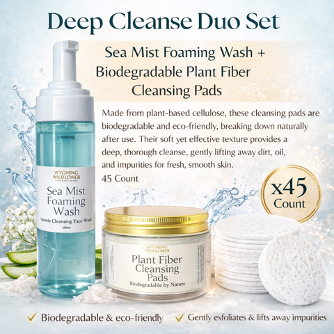 Sea Mist Foaming Wash- Plant Based Fiber- Biodegradable- Clean, Gentle, Effective