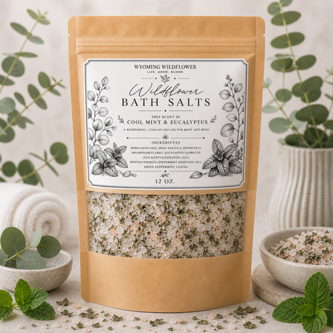 Bath Salts by Wyoming Wildflower- Escape, Relax & Breathe- 6 scents to choose from