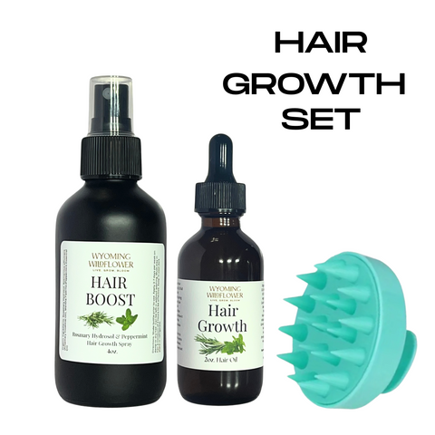 Hair Growth Set Hair Boost Tonic, Hair Growth Oil & Scalp Massager