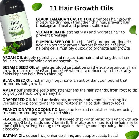 Hair Growth Oil with Vegan Keratin & Batana Herbal Oil Blend