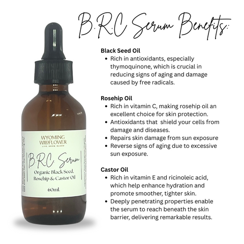 BRC Serum- Acne, Eczema, Psoriasis | Black Seed, Rosehip & Castor Oil