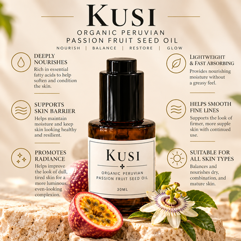 KUSI- Organic Peruvian Passion Fruit- A Little JOY, a lot of BEAUTY