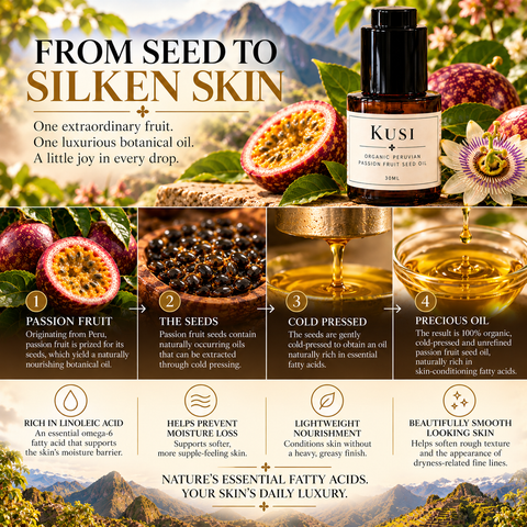 KUSI- Organic Peruvian Passion Fruit- A Little JOY, a lot of BEAUTY