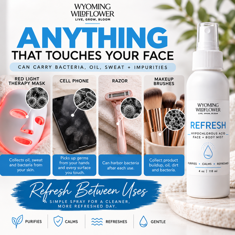 REFRESH- Hypochlorous Acid Face + Body Mist- Purifies • Calms • Refreshes