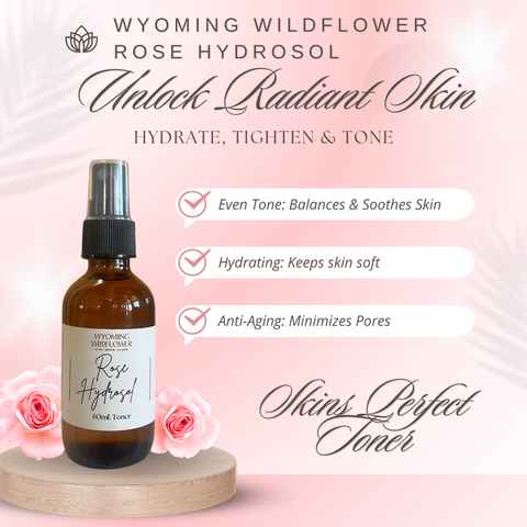Rose Hydrosol- Skin Tightener and Toner