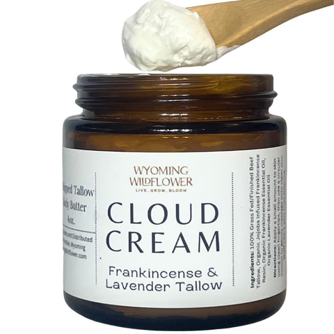 Cloud Cream- Whipped Tallow with Lavender & Infused Frankincense