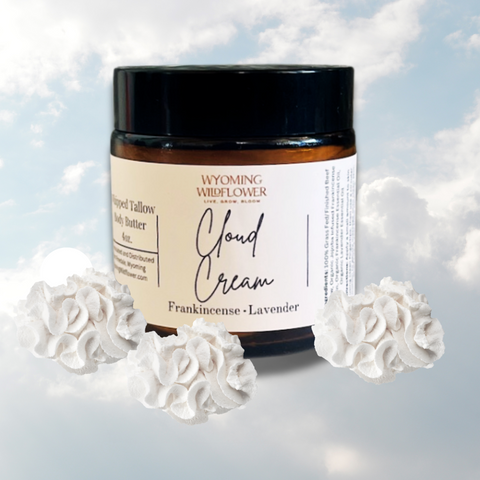 Cloud Cream- Whipped Tallow with Lavender & Infused Frankincense