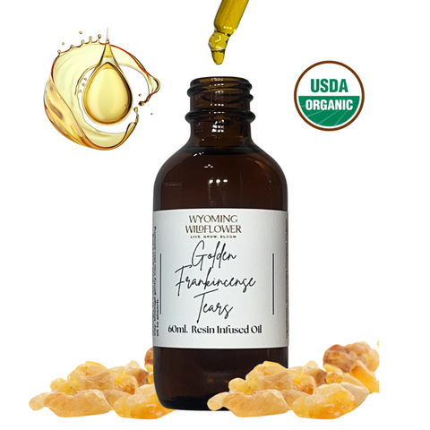 Golden Frankincense Tears- Organic Resin Oil Infusion