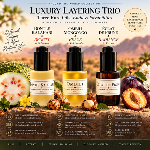 Luxury Layering Trio- Eclat de Prune, Ombili & Bontle Kalahari