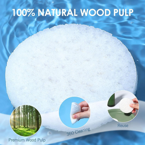 Plant Fiber Cleansing Pads- 100% Natural, Biodegradable, Deep Cleanse, Gentle Exfoliation