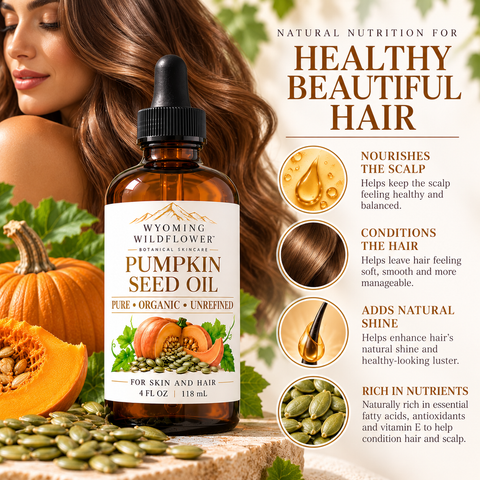 Organic Pumpkin Seed Oil for Skin and Hair- Unrefined & Cold-Pressed