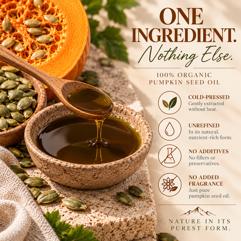 Organic Pumpkin Seed Oil for Skin and Hair- Unrefined & Cold-Pressed