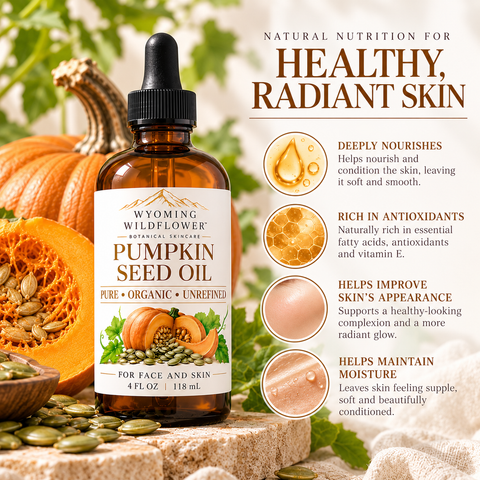 Organic Pumpkin Seed Oil for Skin and Hair- Unrefined & Cold-Pressed