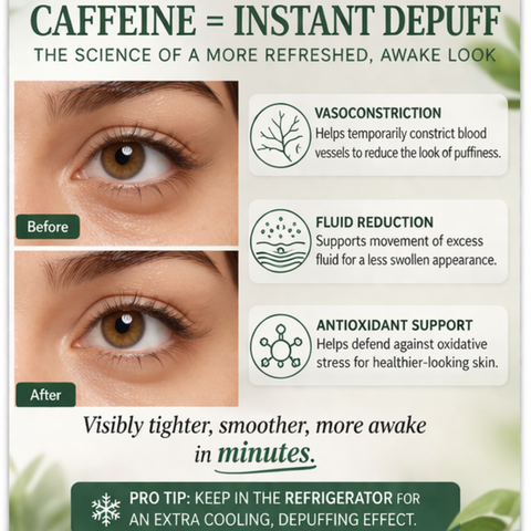 Red Light Prep + De-puffing Mist- Caffeine & Green Tea Hydration Hydrosol