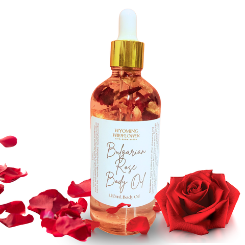 Bulgarian Rose Oil – 100% Organic- Fast Absorbing Botanical Body Oil