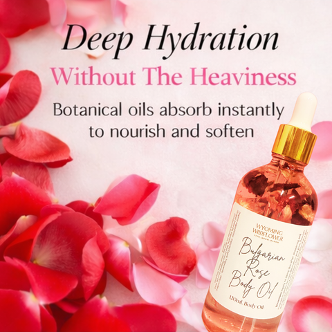 Bulgarian Rose Oil – 100% Organic- Fast Absorbing Botanical Body Oil