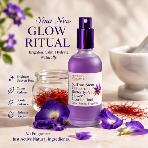 Saffron Stem Cells + Butterfly Pea Flower + Licorice Root Toner- Brighten & Balance