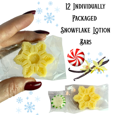 Winter Wishes Lotion Snowflakes- 12 per Box,  Peppermint Vanilla