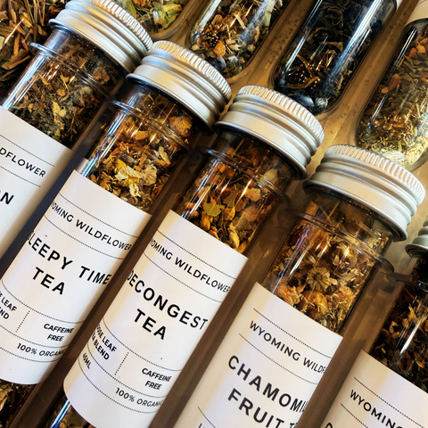 Organic Loose Leaf Tea Tubes- Herbal Wellness Blends (45ml, 5-12 cups per tube)
